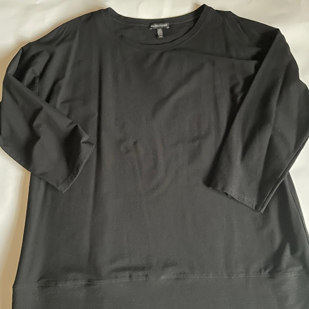Eileen Fisher black tunic, size M